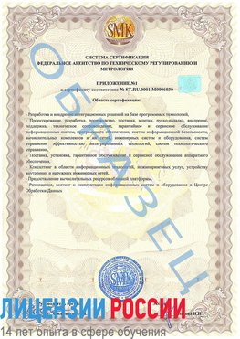 Образец сертификата соответствия (приложение) Карабаш Сертификат ISO 27001